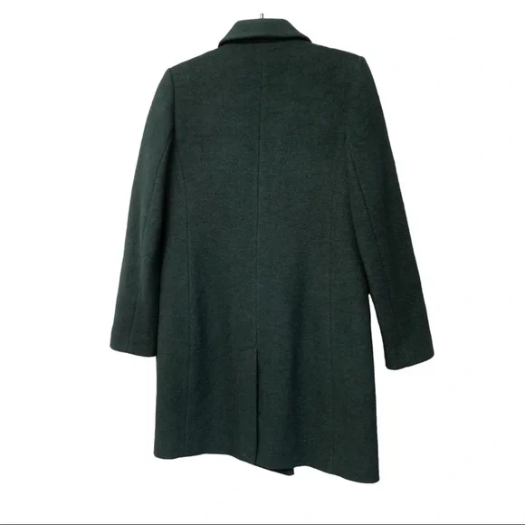 Sam Edelman Womens Green Wool Blend Midi Pea Coat Outerwear Size 8 - Picture 4 of 10
